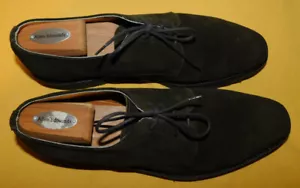STUART'S CHOICE MADE IN ENGLAND DARK GREEN LACE UP SUEDE LEATHER SHOES SIZE 10D. - Picture 1 of 9