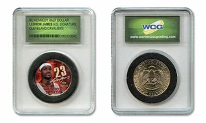 LEBRON JAMES Signature NBA #1 Draft Pick JFK Half Dollar Coin Limited Ed. Holder - Picture 1 of 1