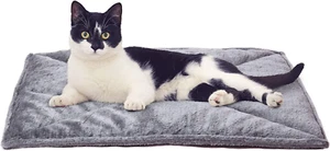 Cama para gato autocalentable Furhaven Thermanap para gatos de interior y perros pequeños, lavable y - Imagen 1 de 8