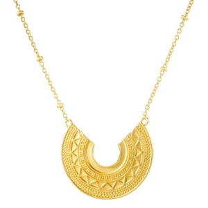 Women's Necklace With Pendant Gold 750 Plated 18 Carat Waterproof K6037D - Picture 1 of 6
