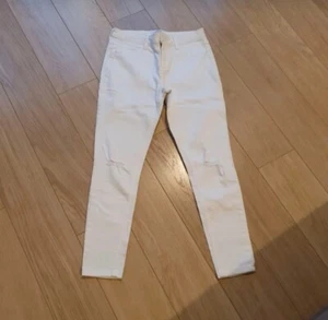 Dorothy Perkins Darcy Womens White Ripped Skinny Jeans Size 8 - Picture 1 of 3