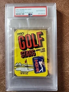1981 Donruss Golf Wax Pack Jack Nicklaus RC On Back - PSA Authenticated - Picture 1 of 4