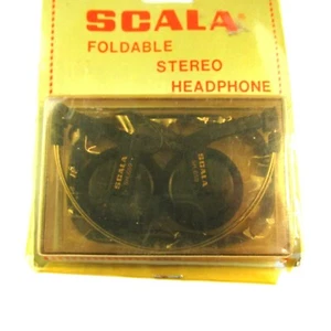 DEADSTOCK VTG 80s Scala Foldable Headphones SH-659 Wired Headband Vintage NOS - Picture 1 of 7
