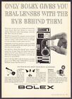 1960 Bolex B-8SL Camera Lens with Compumatic Eye art vintage promo print ad