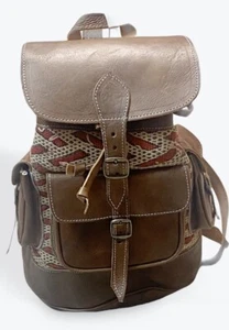 Marokkanischer Rucksack Leder Reise. iPod Laptop Week Ender Fes City Tannery - Bild 1 von 6