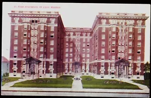 Vista postal St. Regis Apartments St. Louis Mo Missouri aprox. 1910 - Imagen 1 de 2
