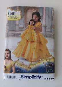 Simplicity Pattern 8405 Disney Princess Belle & Doll Uncut Size 3-8 Costume 2017 - Picture 1 of 7