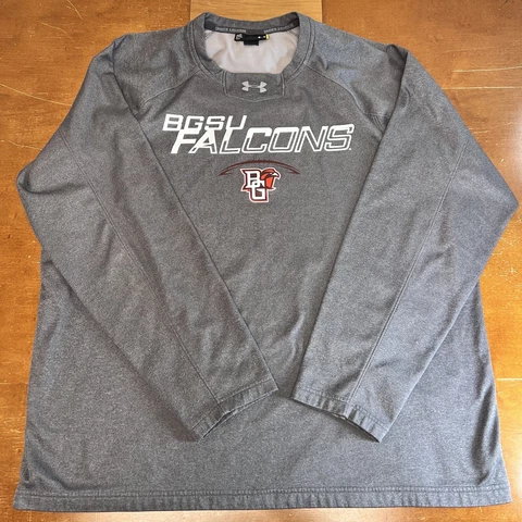 Bowling Green State Falcons Shirt Mens 2XL Gray Long Sleeve Under Armour Cover