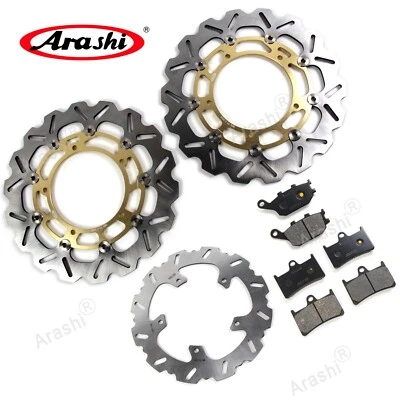 Rotor de disco de freno delantero trasero y pastillas de freno orgánicas Fit Yamaha FZ8 800 2011-2015 Foto 1 de 4