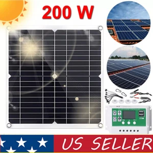 400 Watts Solar Panel Kit 100A 12V Battery Charger w/ Controller Caravan Boat US - Picture 1 of 14