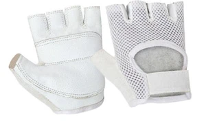 Guantes de Ciclismo MTB Bicicleta Medio Dedo Crochet Cuero Palma Sin Dedos S M L XL - Imagen 1 de 2