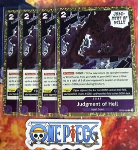 4x One Piece OP02-089 R Judgment of Hell - English - Playset - TCG - Foil - NM/M - Picture 1 of 1
