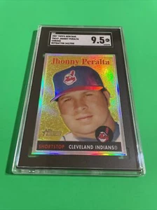 Jhonny Peralta Indians 2007 Topps Heritage /558 rifrattore #THC47 SGC 9,5!! - Foto 1 di 4