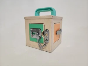 LOVEVERY Wooden Lock Box Latches | The Realist Box | Montessori Learning Toy - Picture 1 of 6