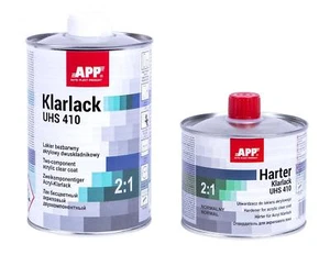 SET APP 020137+020335 UHS 410 vernice trasparente 2:1 indurente normale 1,5 L | 1,0 L vernice trasparente  - Foto 1 di 9
