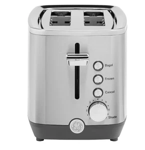 GE Stainless Steel Toaster | 2 Slice | Extra Wide Slots for Toasting Bagels, Bre - Picture 1 of 8