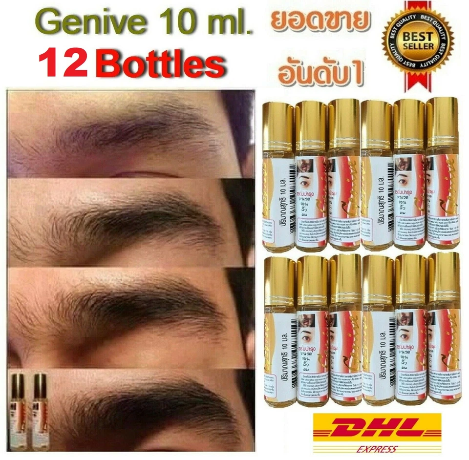 1 Genive Fast Hair Growth Serum Grow Your Beard Eyebrows Eyleashes 3x Faster