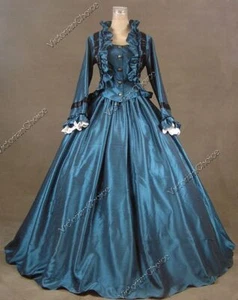 Victorian Civil War Taffeta Ball Gown 2PC Dress Reenactment Theater Costume 170 - Picture 1 of 8