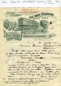 Dépt 06 - Nice 4 Bld du Pont Vieux - Très Belle Entête d'un Grand Magasin 1906 - Picture 1 of 1