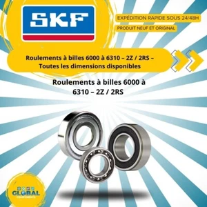 Roulements à billes 6000 à 6310 – 2Z / 2RS – Toutes les dimensions disponibles - Imagen 1 de 3