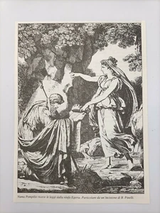 Clipping Illustration Rom Numa Pompilio erhält Gesetze von der Nymphe Egeria - Bild 1 von 1