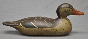 RESTORED MASON MALLARD HEN duck decoy SOLID BODY GLASS EYES - Picture 1 of 9