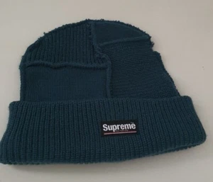 FW20 Supreme Paneled Seam work teal beanie Hat - Picture 1 of 5