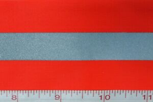 3M® 2" Reflective Tape Fluorescent Orange w/ Silver Stripe Tape by Yard M402.11