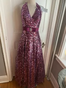 RIVA DESIGNS PURPLE SEQUIN FORMAL DRESS-SIZE8-NWT$378.00-STUNNING! SPECIAL SALE! - Picture 1 of 12