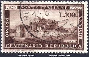 ITALIE CENTENAIRE DE LA REPUBLIQUE ROMAINE N° 537 AVEC OBLITERATION  - Picture 1 of 2