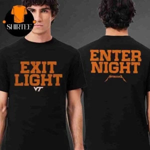 Metallica M72 NA Tour 2025 Virginia Tech Hokies Exit Light Enter Night Retro Tee - Picture 1 of 5
