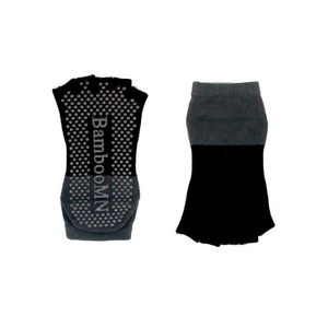 Damen Bambusfaser Yoga rutschfeste zehenfreie Barre Tanz Zehen Anti-Rutsch Socken - Bild 1 von 12