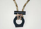 Adj. Fire Starter Necklace With Camo Fish &amp; Fire 550 Paracord Survival Cord