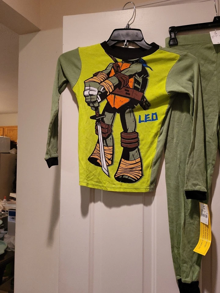 Juego de pijama Nickelodeon para niño, talla 10 Teenage Mutant Ninja Turtles, algodón Leo nuevo con etiquetas Foto 1 de 4