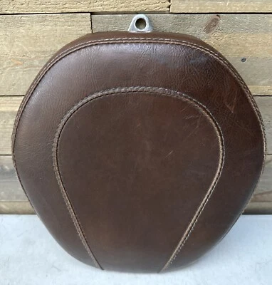 Mustang Custom Cuero Marrón Solo Asiento Tripper Vintage Harley Pasajero Trasero Foto 1 de 4