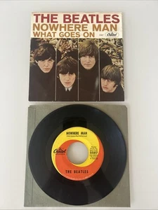 THE BEATLES Nowhere Man / What Goes On 45/Picture Sleeve Near Mint Capitol 5587 - Picture 1 of 6