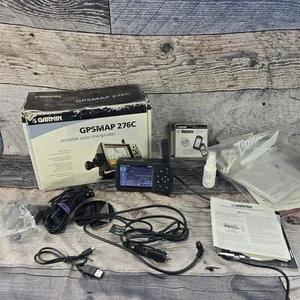Garmin GPSMAP 276C Chartplotter Trip & Waypoint Power Cords Original Box Data Ca - Picture 1 of 16