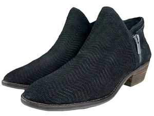 LUCKY BRAND Fhuna Ankle Bootie Women’s 8M Black Suede Low Cut Boots Casual Chic - Picture 1 of 12