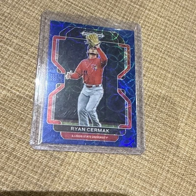 2022 Panini Prizm Draft Picks Ryan Cermak  Navy Blue Kaleidoscope 3/15 - Image 1 of 2