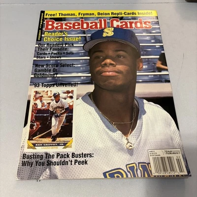 Ken Griffey Jr 棒球卡杂志带卡片 1993 年 2 月水手队 — 第 1/3 张图片