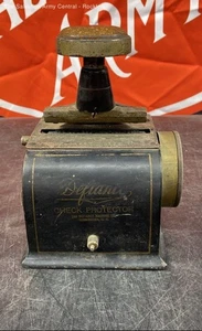 Defiance Machine Company Black Gold-Tone Business Check Protector Machine - Picture 1 of 8