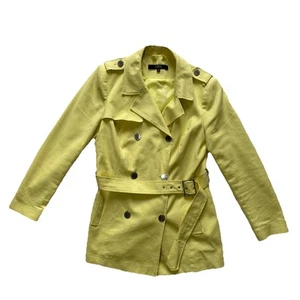Yellow Waist Coat Star By Julien Macdonald Mac Trench Coat Size 16 UK - Picture 1 of 16