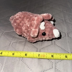 Peluche pupazzo piccolo dinosauro brontosauro marrone - Foto 1 di 2