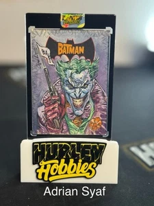 2005 Topps DC Comics Batman Season 1 The Joker Sketch Card Adrian Syaf 1/1 - Picture 1 of 2