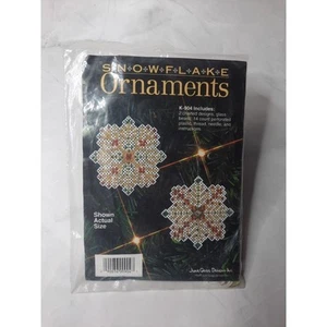 Vintage June Griggs Beaded Snowflake Ornaments Kit K-904 Needlework - Picture 1 of 4