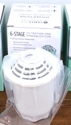 SANTEVIA 6 STAGE Mineralized Alkaline Water FILTER(s), for Santevia Pitcher NEW! - Image 1 of 3