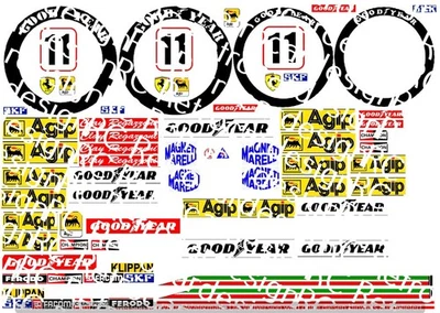 Decals Vintage 1/8 Ferrari 312T Clay Regazzoni  Moc 03023---D198 - Bild 1 von 4