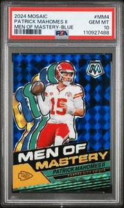2024 Panini Mosaic #MM4 Patrick Mahomes Ii Men Of Mastery Blue #/99 PSA 10 G1401 - Foto 1 di 2