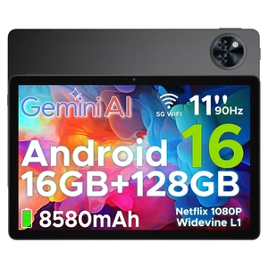 DOOGEE U11 Android 16 Tablet 11 Zoll Gemini AI 16GB+128GB 8580mAh 2.4G+5G WLAN - Bild 1 von 8