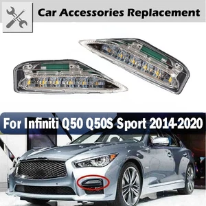 LED Bumper Fog Lamp Turn Signal Light For Infiniti Q50 Q50S Sport 2014-2019 2015 - Foto 1 di 9